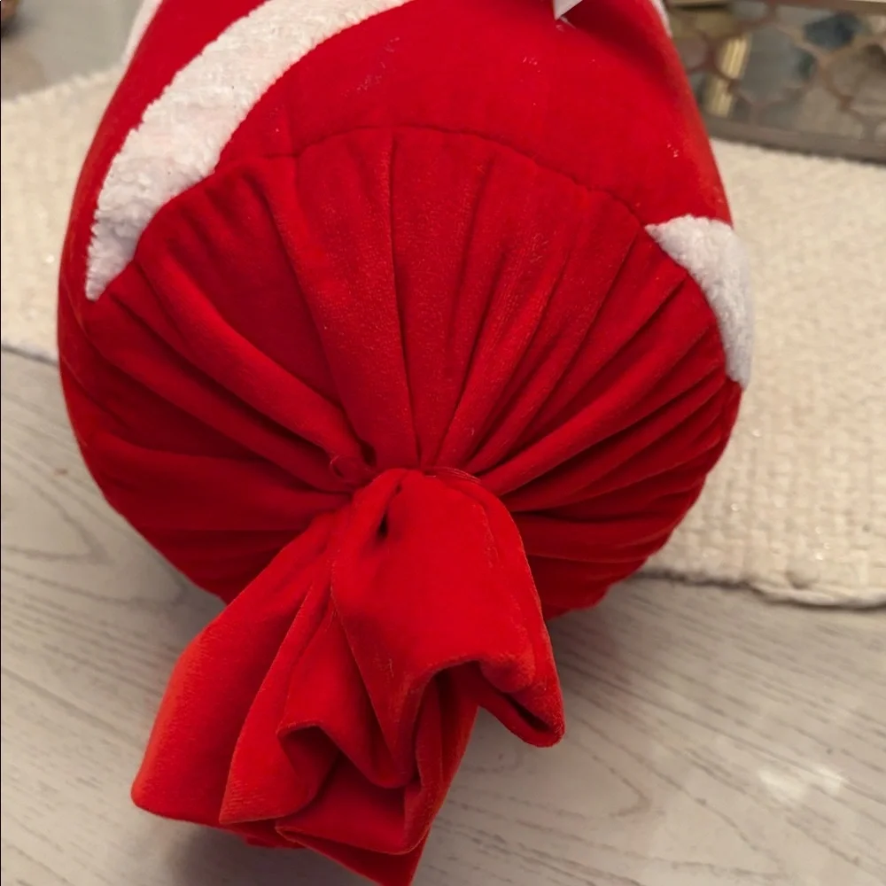 cupcakes & cashmere Red and White Candy Cane Pillow